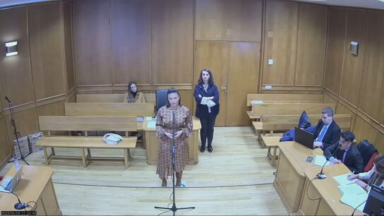 La actriz Elisa Mouli&aacute;a, durante su declaraci&oacute;n ante el juez por la presunta agresi&oacute;n sexual que sufri&oacute; por parte del &Iacute;&ntilde;igo Errej&oacute;n.