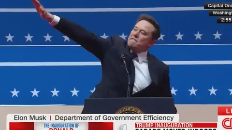 Polémica por el gesto de Elon Musk, calcado al saludo fascista, en la investidura de Trump Polémica por el gesto de Elon Musk, calcado al saludo fascista, en la investidura de Trump