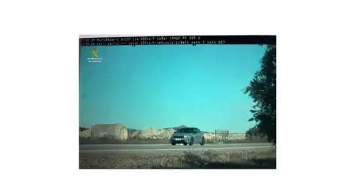 Vehículo que fue cazado por circular a una velocidad muy excesiva Vehículo que fue cazado por circular a una velocidad muy excesiva