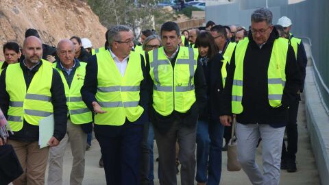 Camps visita las obras del TRAM de Benidorm