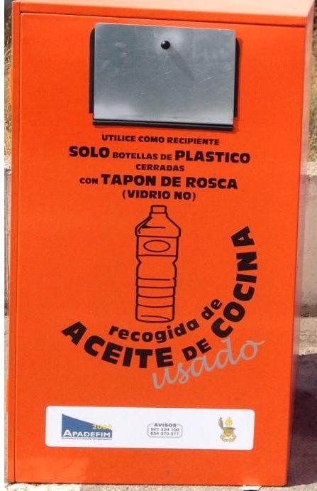 APADEFIM 2000 denuncia el robo del aceite de los contenedores naranjas APADEFIM 2000 denuncia el robo del aceite de los contenedores naranjas