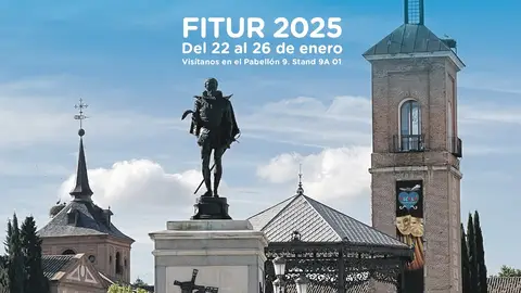 Alcalá de Henares se presenta en FITUR 2025 como "Ciudad del Teatro" Cartel de presentación de Alcalá de Henares para FITUR 2025