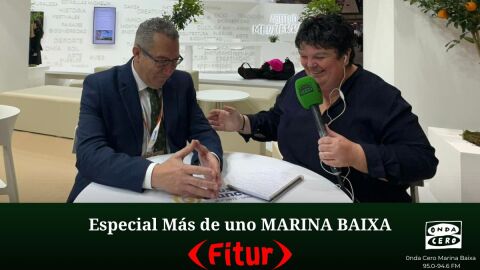 Marta Llinares entrevistando a Antonio P&eacute;rez, presidente de la Diputaci&oacute;n de Alicante