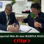 Marta Llinares entrevistando a Antonio Pérez, presidente de la Diputación de Alicante