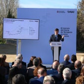 El president de la Generalitat, Salvador Illa, a la presentació del projecte del tramvia del Camp de Tarragona