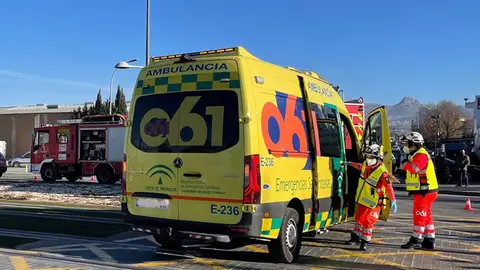 Imagen de archivo de una ambulancia de CES Imagen de archivo de una ambulancia de CES