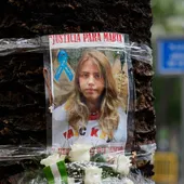 Flores y una foto de Marta del Castillo recuerda a la joven coincidiendo con el 16 aniversario de su desaparición y asesinato. Flores y una foto de Marta del Castillo recuerda a la joven coincidiendo con el 16 aniversario de su desaparición y asesinato.