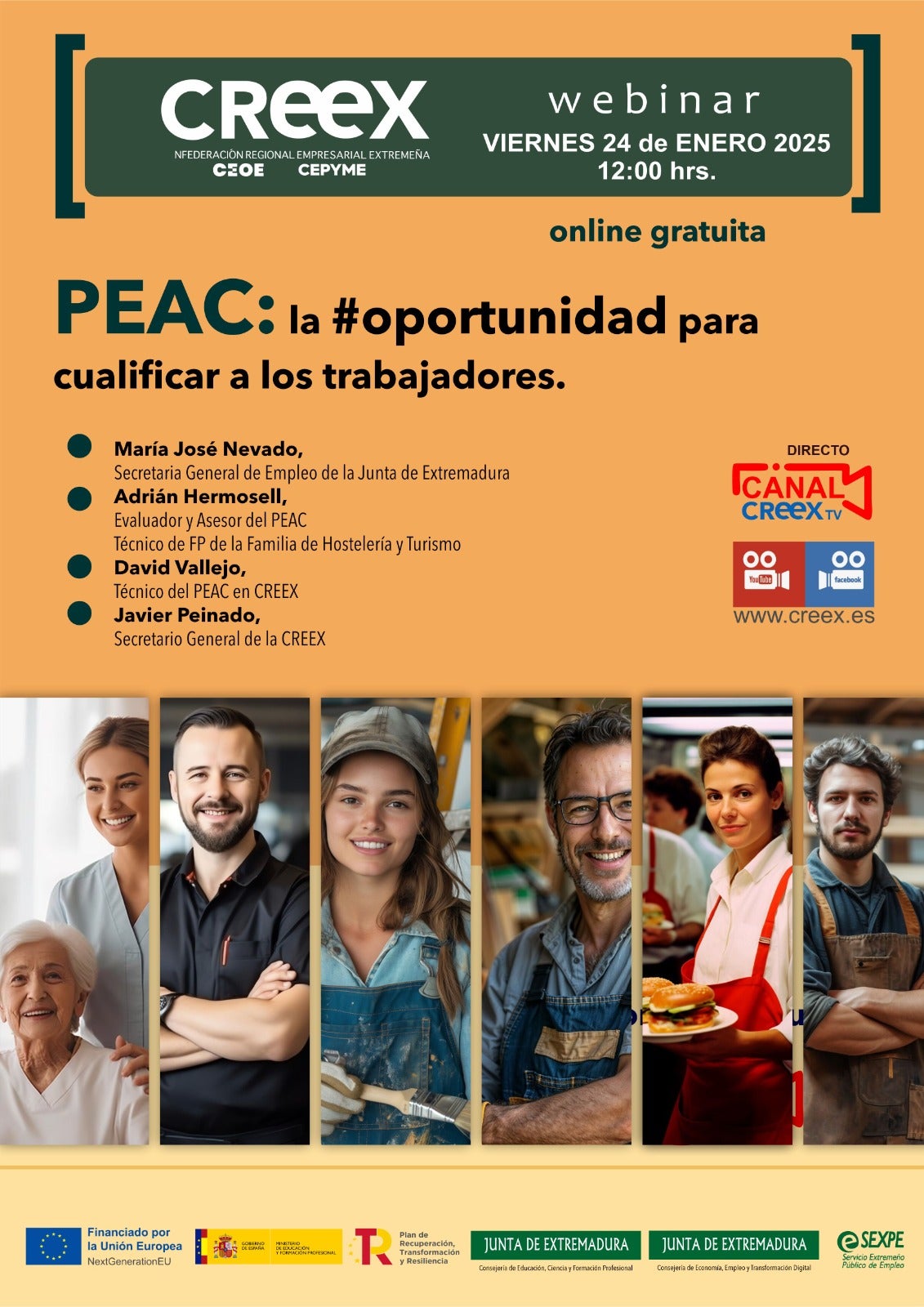 Creex organiza este viernes una jornada online sobre evaluación y acreditación de competencias para empresarios Creex organiza este viernes una jornada online sobre evaluación y acreditación de competencias para empresarios