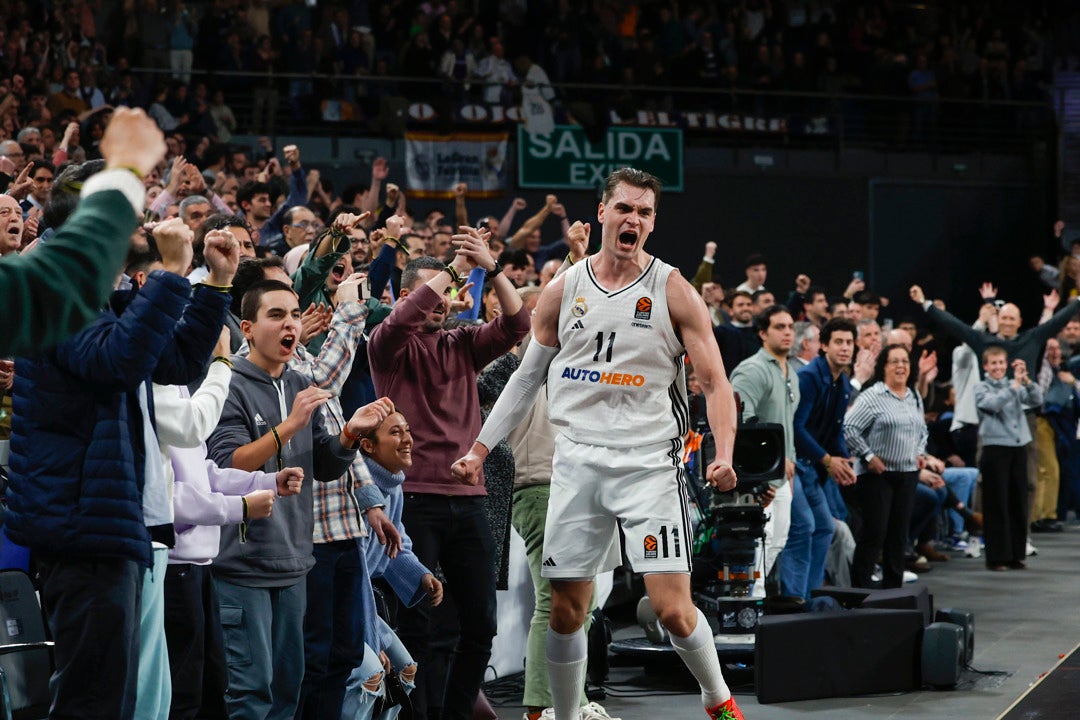 Un triple de Hezonja da la victoria al Madrid sobre Baskonia Un triple de Hezonja da la victoria al Madrid sobre Baskonia