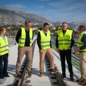 Visita de Mazón para ver el fin de las obras de la Línea 9 entre Benidorm y Denia