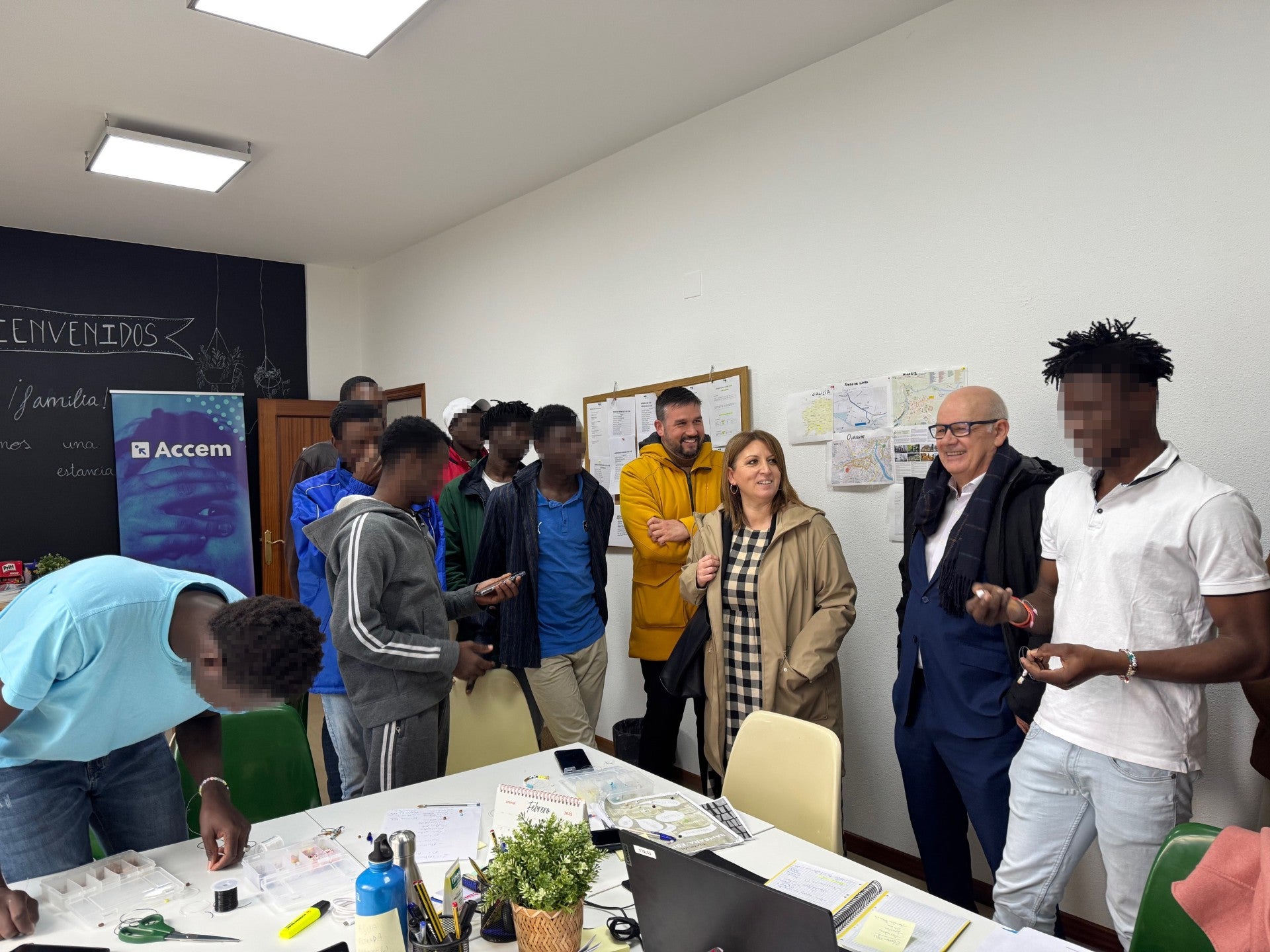 Inmigrantes que fuxiron da guerra en Mali acollidos en Allariz Inmigrantes que fuxiron da guerra en Mali acollidos en Allariz