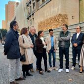 Los socialistas en el Centro Cultural de Benidorm, cuya segunda fase sigue en el aire