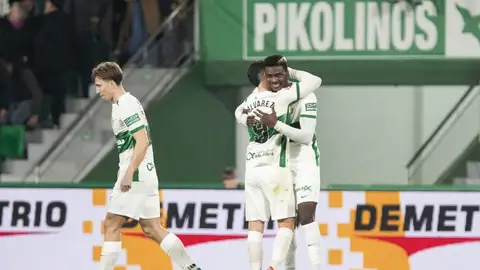 Sory celebra el primer gol del Elche ante el Eibar. Sory celebra el primer gol del Elche ante el Eibar.