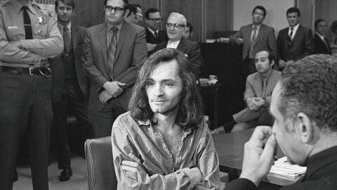 Charles Manson detenido durante su juicio