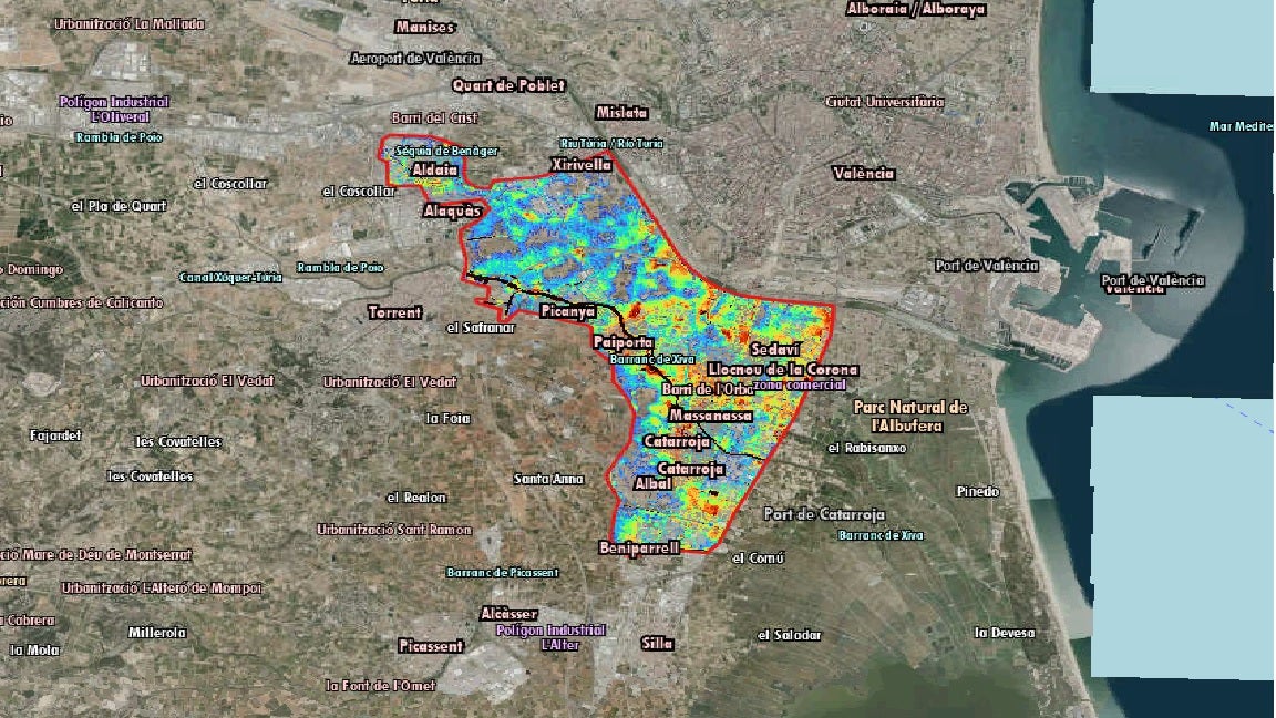 Investigadores de la UPV elaboran un mapa “calle a calle” de las inundaciones en l’Horta Sud Investigadores de la UPV elaboran un mapa “calle a calle” de las inundaciones en l’Horta Sud