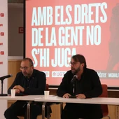 Javier Pacheco, secretari general de CCOO, i Camil Ros, el seu homòleg a la UGT Javier Pacheco, secretari general de CCOO, i Camil Ros, el seu homòleg a la UGT