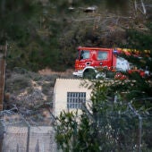 Camió de bombers treballant a Vimbodí i Poblet