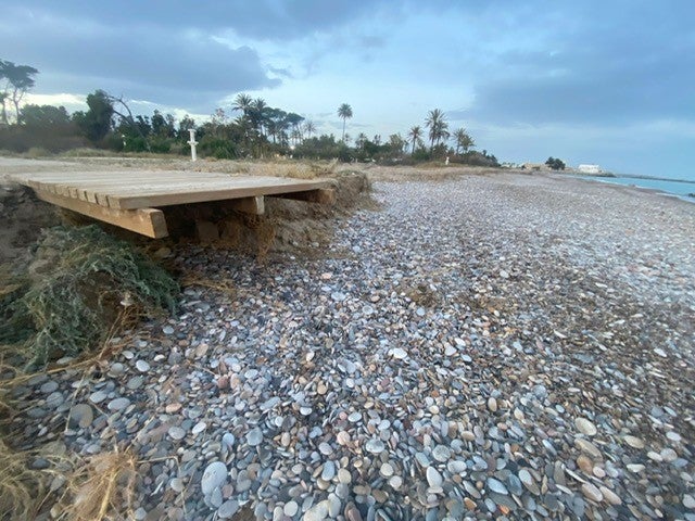 Las Playas de Almardà de Sagunto, afectadas gravemente por Herminia: "No aguantarán más" Las Playas de Almardà de Sagunto, afectadas gravemente por Herminia: "No aguantarán más"
