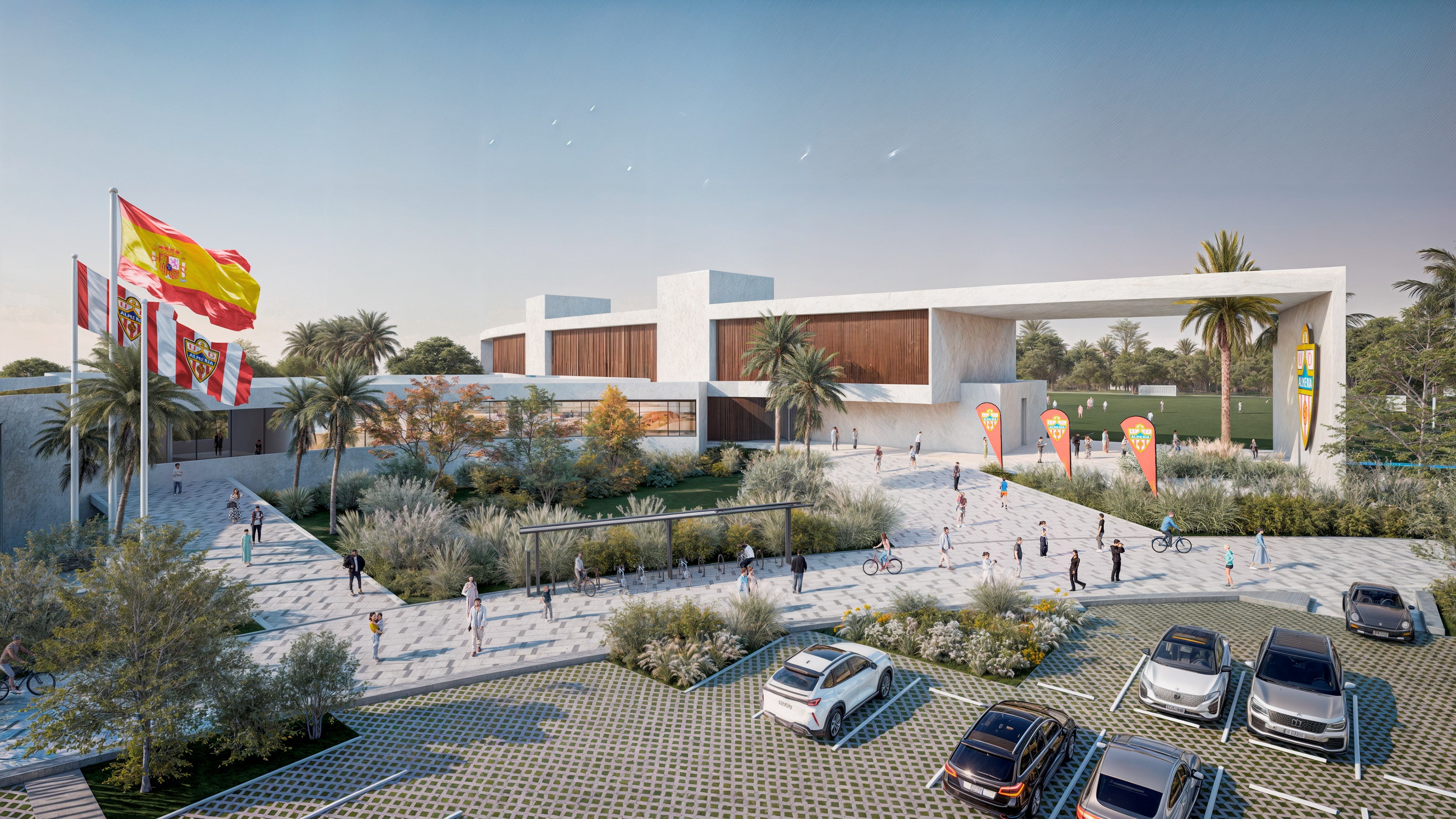 Un mini estadio, 153 camas y varios campos: así será la Ciudad Deportiva de la UD Almería en El Toyo Un mini estadio, 153 camas y varios campos: así será la Ciudad Deportiva de la UD Almería en El Toyo