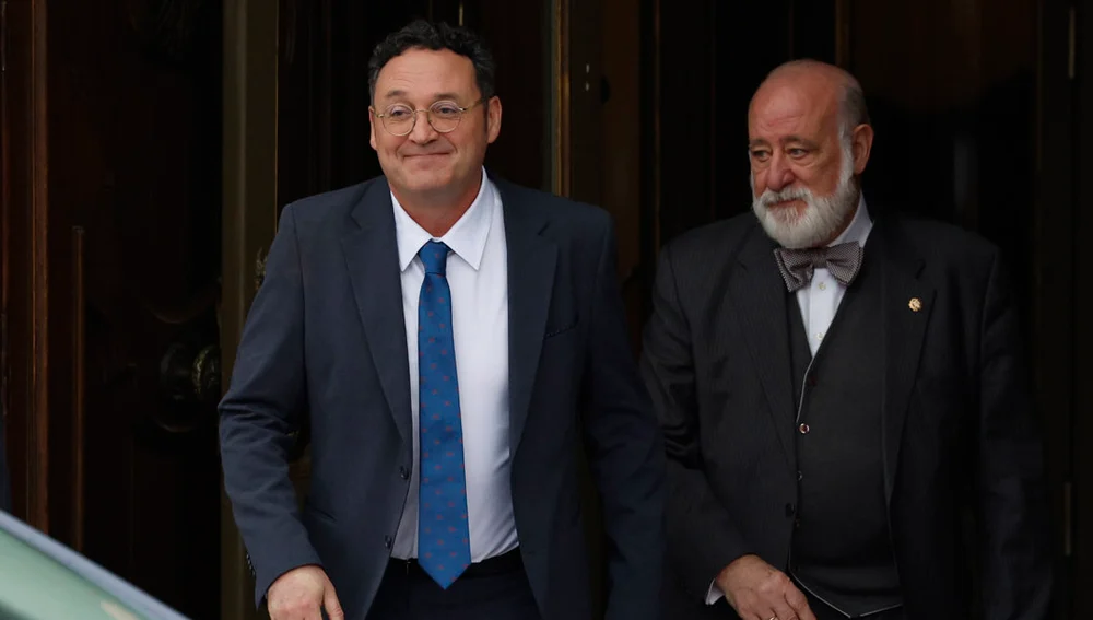 El fiscal general del Estado ha llevado una corbata con el símbolo de la Justicia/ EFE/ Mariscal El fiscal general del Estado ha llevado una corbata con el símbolo de la Justicia/ EFE/ Mariscal