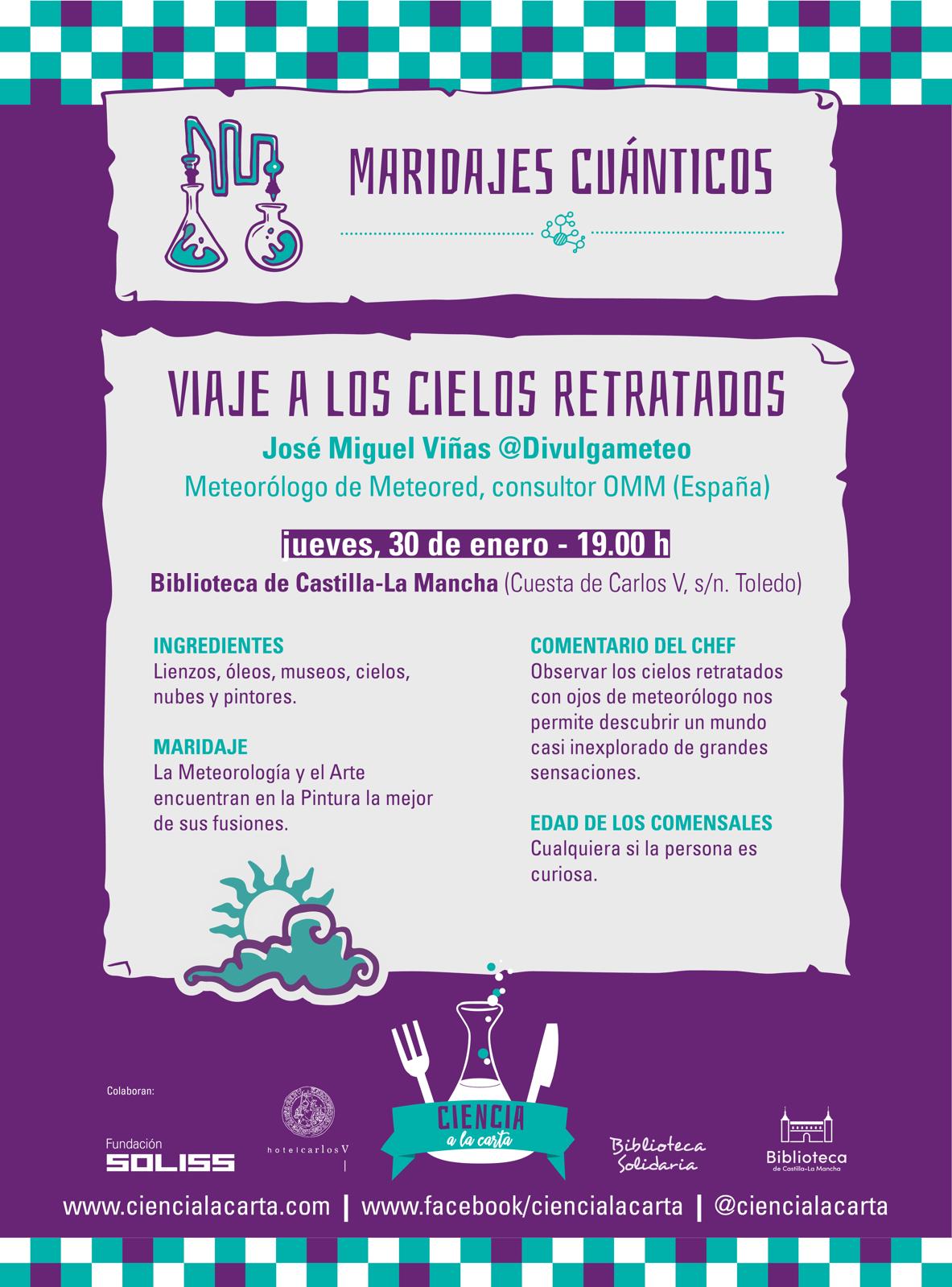 José Miguel Viñas nos propone un viaje a través del tiempo y el clima en la pintura en una nueva cita con los "Maridajes Cuánticos" de Ciencia a la Carta José Miguel Viñas nos propone un viaje a través del tiempo y el clima en la pintura en una nueva cita con los "Maridajes Cuánticos" de Ciencia a la Carta