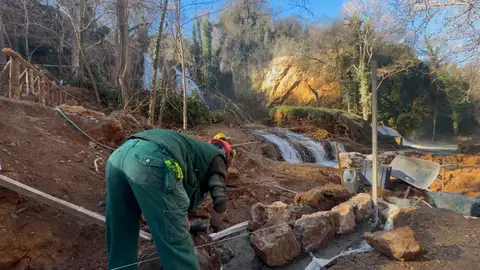 La crecida del río Piedra causó importantes daños en el Monasterio de Piedra La crecida del río Piedra causó importantes daños en el Monasterio de Piedra
