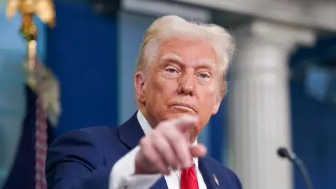 Donald Trump durante la rueda de prensa en la Casa Blanca Donald Trump durante la rueda de prensa en la Casa Blanca