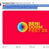 Advertencia de estafa en Benidorm