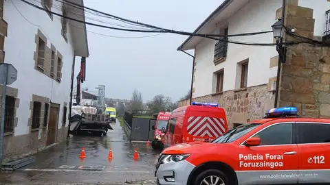 Lugar en el que ha tenido lugar el accidente laboral en Arbizu Lugar en el que ha tenido lugar el accidente laboral en Arbizu
