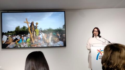 Geno Mic&oacute;, concejala de Turismo de Novelda en la feria Fitur 2025.