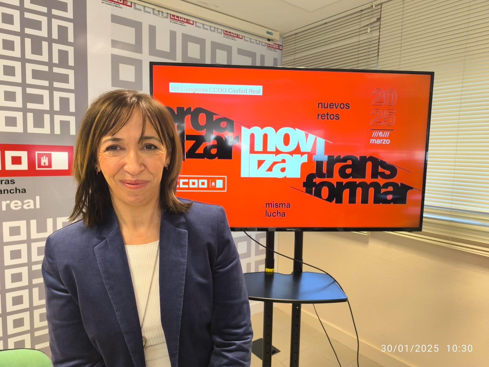 Esther Serrano presenta candidatura para ser la primera mujer que lidere CCOO en Ciudad Real Esther Serrano presenta candidatura para ser la primera mujer que lidere CCOO en Ciudad Real