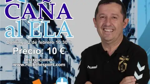 Alcalá de Henares acoge este domingo la primera carrera solidaria "Dale caña a la ELA" Cartel de la marcha solidaria "Dale caña a la ELA"