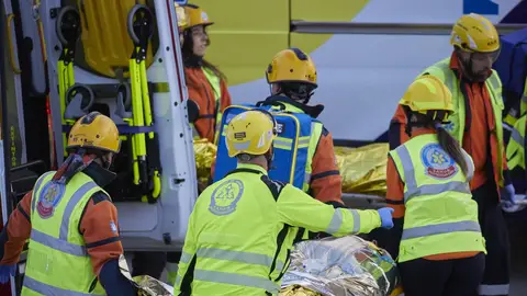 Imagen de archivo de un simulacro de emergencias en la Base Aérea de Cuatro Vientos. Imagen de archivo de un simulacro de emergencias en la Base Aérea de Cuatro Vientos.