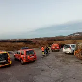 Imagen de parte del dispositivo movilizado con motivo del incendio forestal de La Marjal dels Moros de Sagunto Imagen de parte del dispositivo movilizado con motivo del incendio forestal de La Marjal dels Moros de Sagunto