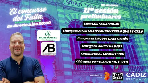 Orden de actuación 2 de febrero Orden de actuación 2 de febrero