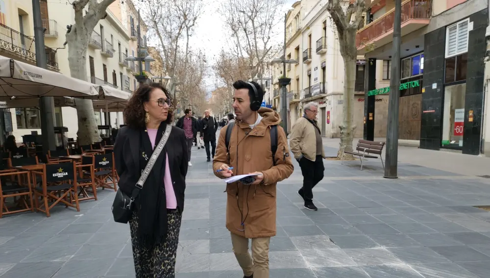 Anna Ribera, concejal de Proyección de Vilanova i la Geltrú, con Carles Lamelo Anna Ribera, concejal de Proyección de Vilanova i la Geltrú, con Carles Lamelo