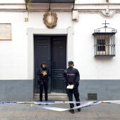 Dispositivo policial desplegado en las inmediaciones del suceso 