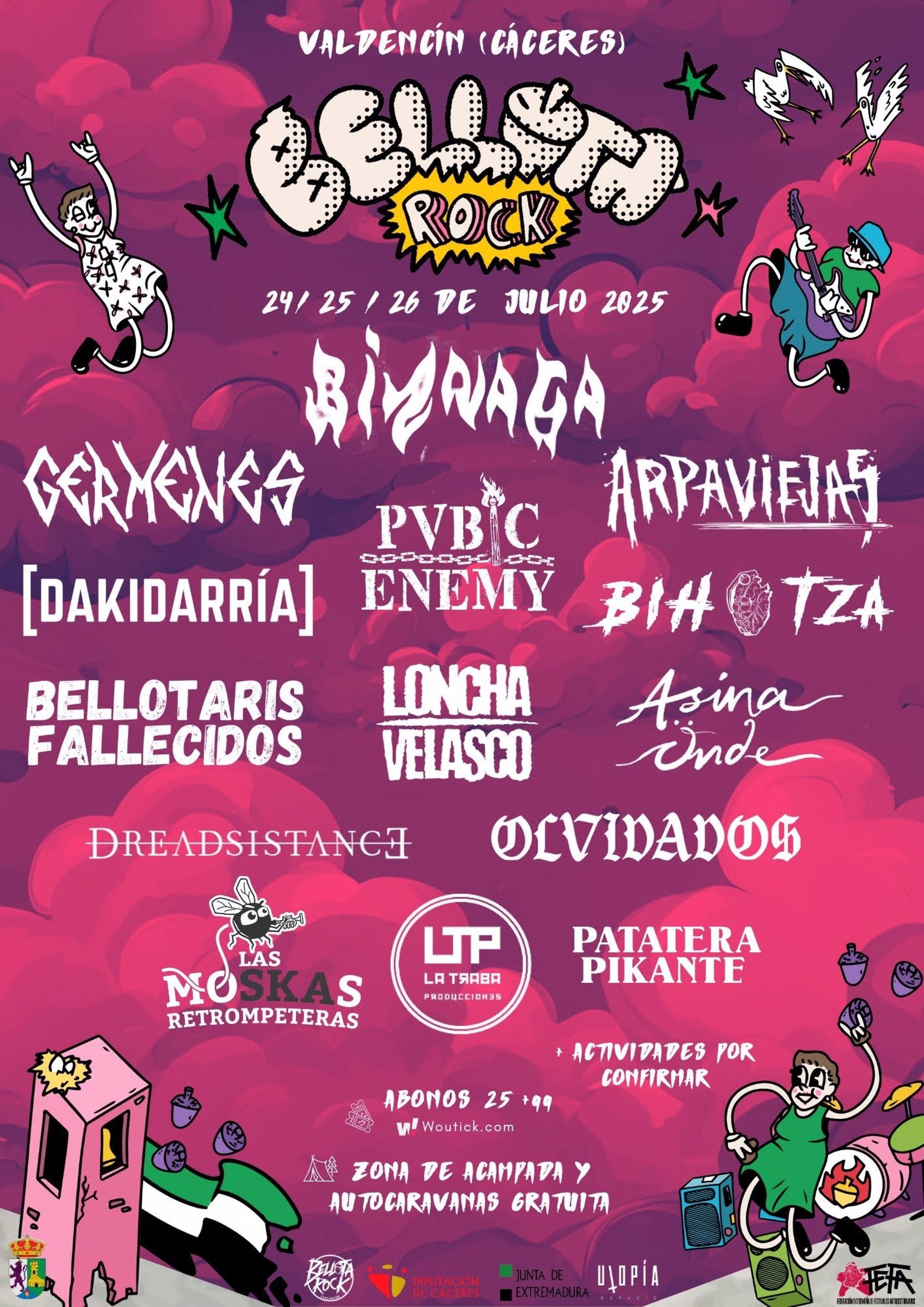 Biznaga, Gérmenes, Loncha Velasco, Bellotaris Fallecidos o Asina Onde en el 'Bellota Rock' de Valdencín este fin de semana Biznaga, Gérmenes, Loncha Velasco, Bellotaris Fallecidos o Asina Onde en el 'Bellota Rock' de Valdencín este fin de semana