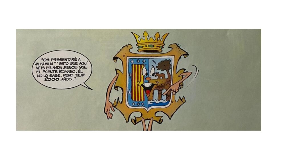 El escudo de la localidad ejerce de conductor