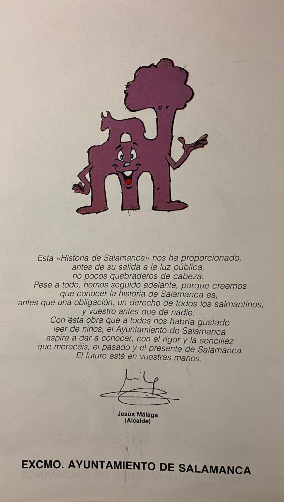 Escrito del entonces primer edil
