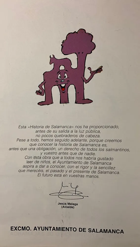 Escrito del entonces primer edil Escrito del entonces primer edil