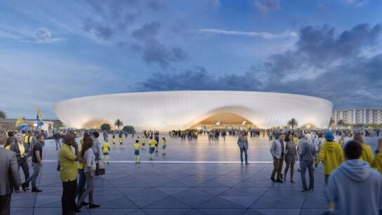 Imagen que recrea el proyecto ganador del nuevo estado de Gran Canaria de cara al mundial de 2023
