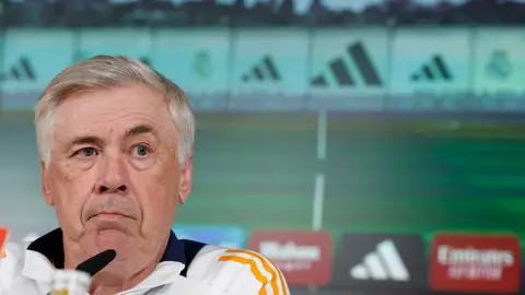 Ancelotti: "Tebas puede estar tranquilo, nadie ha perdido la cabeza" Ancelotti: "Tebas puede estar tranquilo, nadie ha perdido la cabeza"