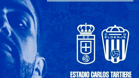 10-2-2025 Cartel anunciador del partido Oviedo-Eldense