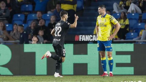 Ayoze P&eacute;rez celebra su gol a Las Palmas 