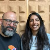 Sergio Miró y Nazia Ramchandani, psicóloga de la AECC