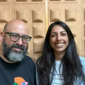 Sergio Miró y Nazia Ramchandani, psicóloga de la AECC Sergio Miró y Nazia Ramchandani, psicóloga de la AECC