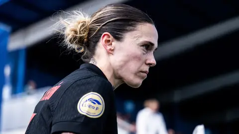 Mapi León, jugadora del FC Barcelona femenino Mapi León, jugadora del FC Barcelona femenino