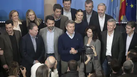 Foto de familia durante la clausura del acto de presentación de la 'Declaración de Asturias', en el Hotel de la Reconquista, a 12 de enero de 2025, en Oviedo, Asturias (España) Foto de familia durante la clausura del acto de presentación de la 'Declaración de Asturias', en el Hotel de la Reconquista, a 12 de enero de 2025, en Oviedo, Asturias (España)