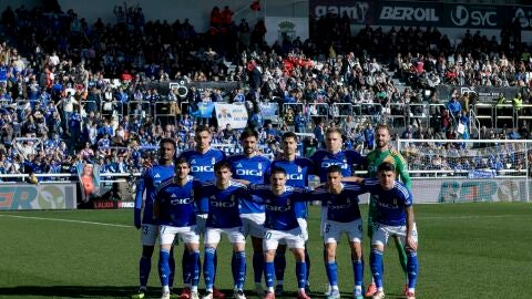 22-2-2015 Alineaci&oacute;n titular del Real Oviedo en Burgos